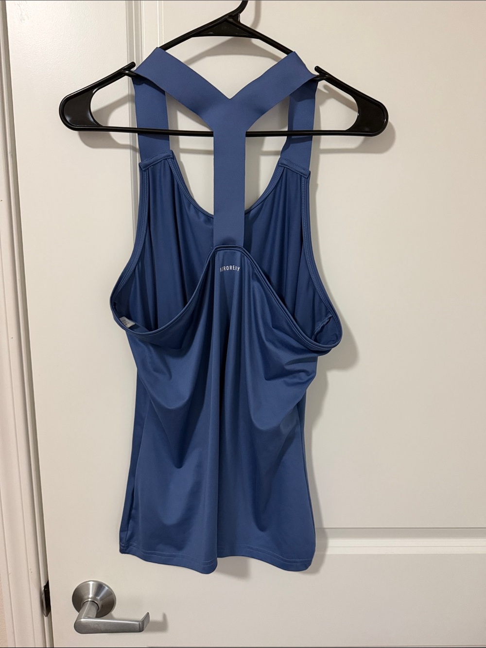 adidas Blue Racerback Performance Tank Top - Picture 3 of 3